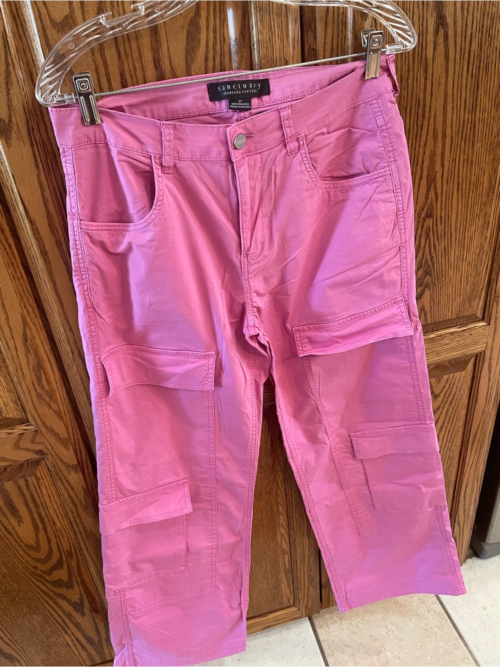 Sanctuary pop 2k Pink Wide-Leg Cargo Pants